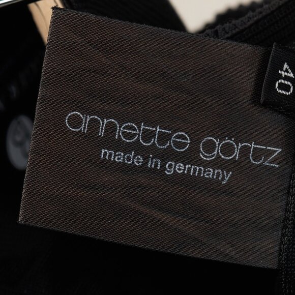 Annette Gortz Folk Black Wool-Blend Shirred A-Line Skirt - Picture 8 of 9